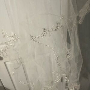 Elegant Sheer White Lace Fabric